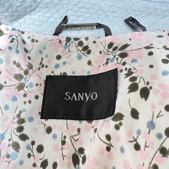 Sanyo Light Blue Double Breasted Wool and Cashmere Blend Pea Coat Women's Size 4 - Picture 6 of 13